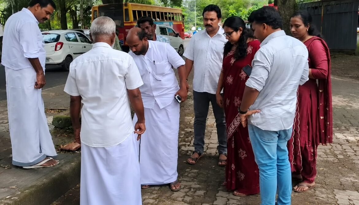 പാലാ ബസ് സ്റ്റാൻഡിലെ തുറന്ന ഓട അടയ്ക്കാൻ നീക്കം; സ്ഥലം സന്ദർശിച്ച് മായ രാഹുൽ