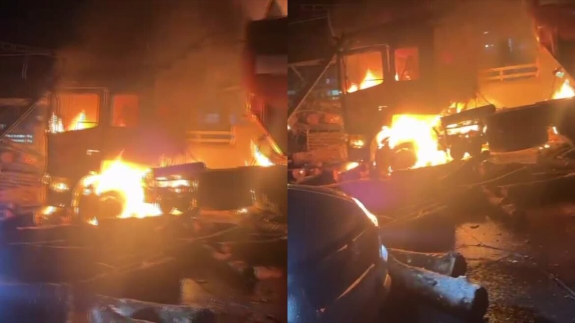 നിർത്തിയിട്ട ലോറിയിൽ ടാങ്കർ ലോറി ഇടിച്ചുകയറി; കണ്ണൂരിൽ രണ്ട് മരണം